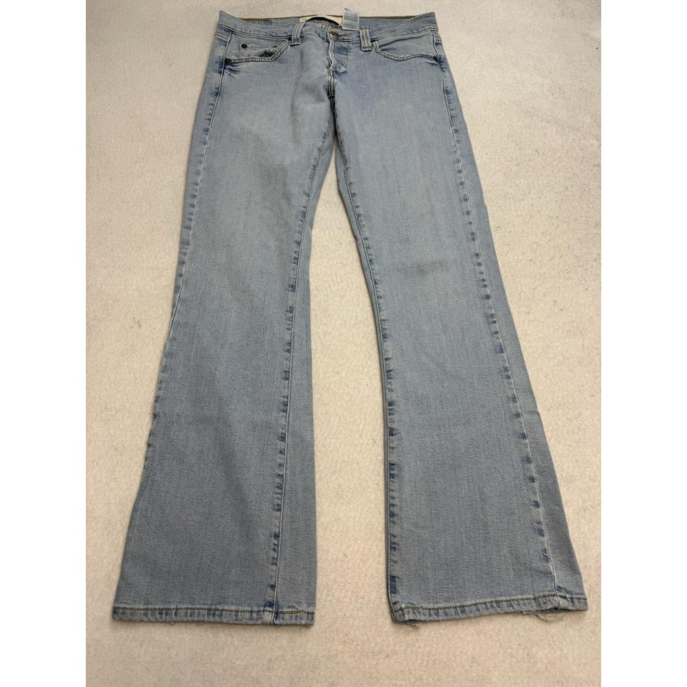 Levi's Jeans Womens 7 Blue Light Wash Slouch Low Rise Bootcut Stretch Denim